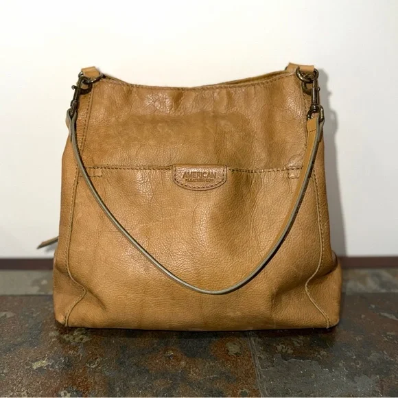 American Leather Co. Austin Triple Entry Bucket Shoulder Bag Women’s - Picture 7 of 8